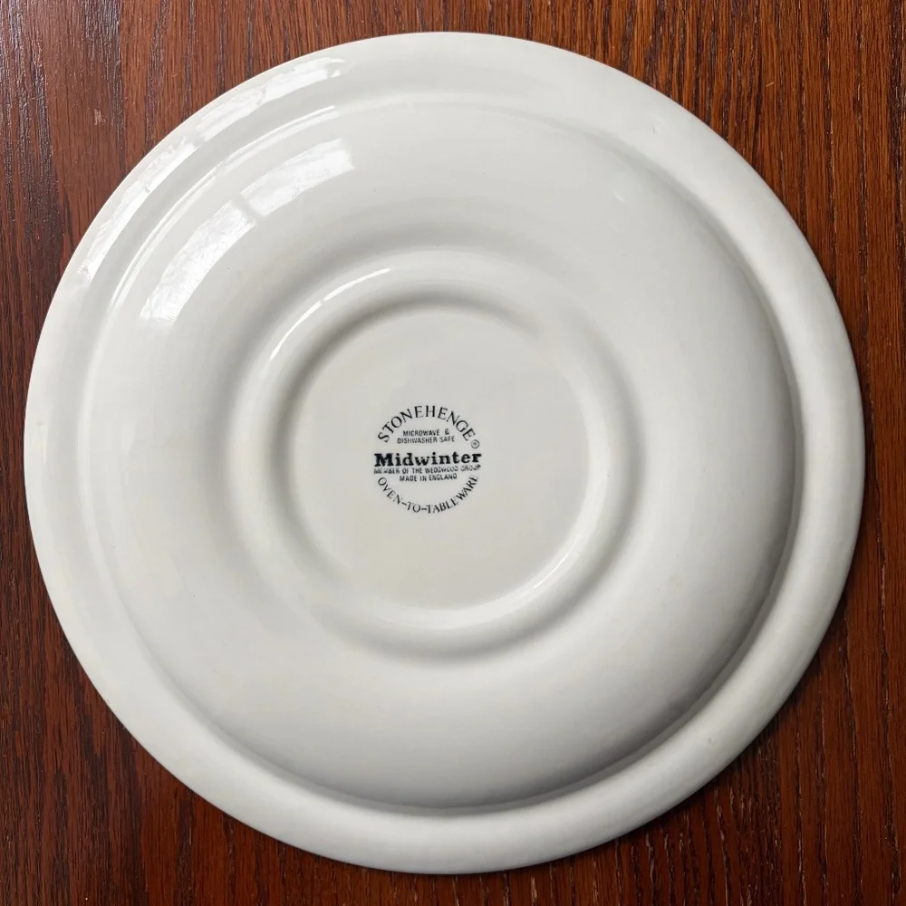 2 Stonehenge White MIDWINTER Dinner Plates - Picture 3 of 7